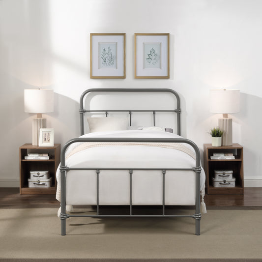 Wallace Single Bed - Grey Metal