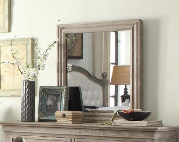 FABIAN Dressing Table Mirror & Fixing Kit White Oak