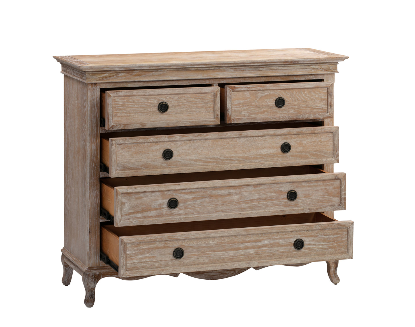 Fabian 5 Drawer Tallboy European White Oak