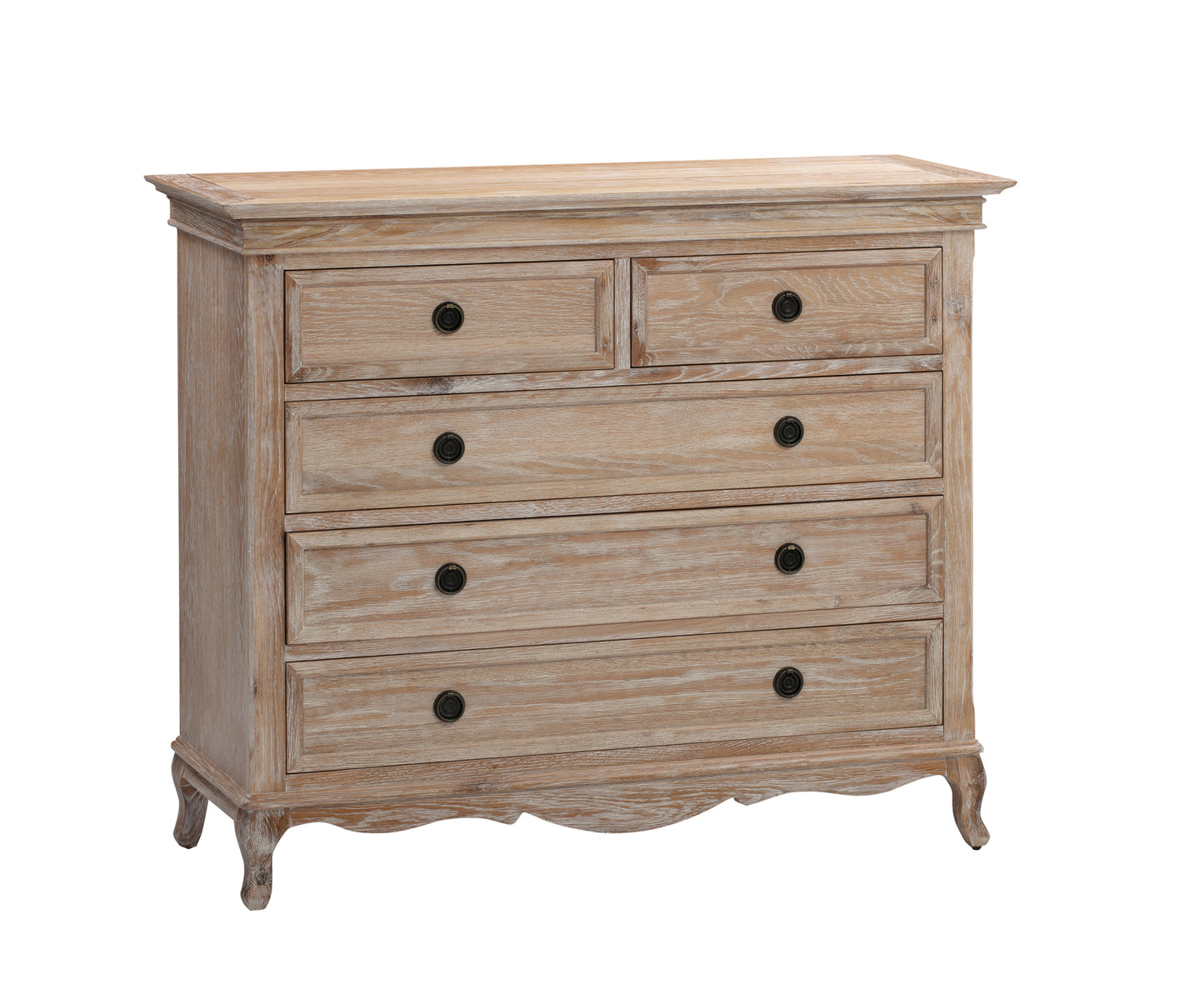 Fabian 5 Drawer Tallboy European White Oak