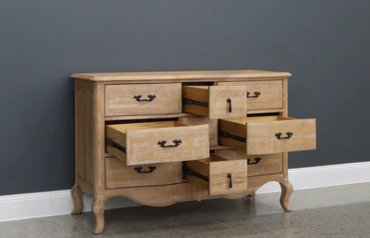 Mt Eden 9 Drawer Dresser - White Oak