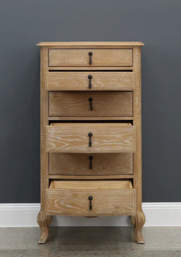Mt Eden 6drw Narrow Chest - White Oak
