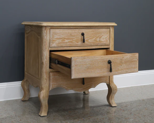 Mt Eden Bedside Table WHITE OAK