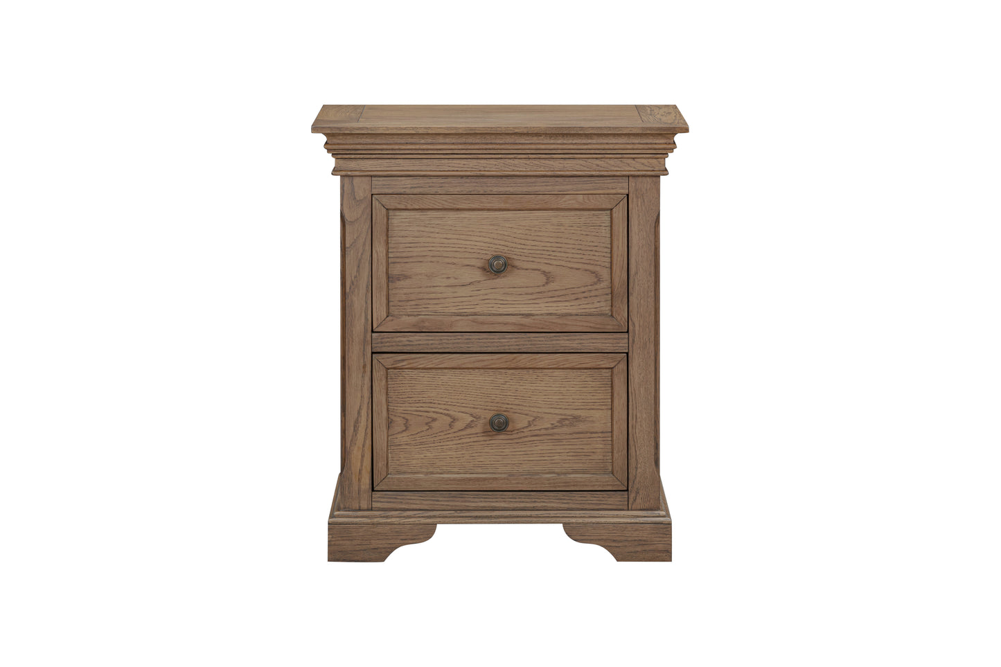 Dorset Oak Bedside Table 2 Drawers