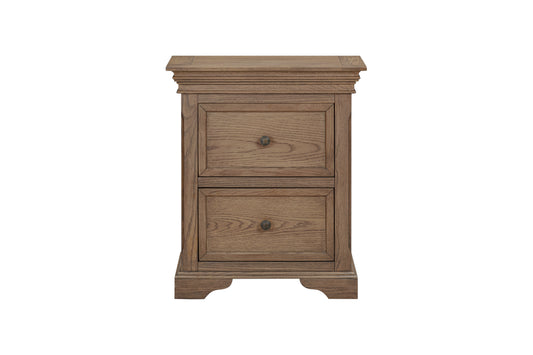 Dorset Oak Bedside Table 2 Drawers