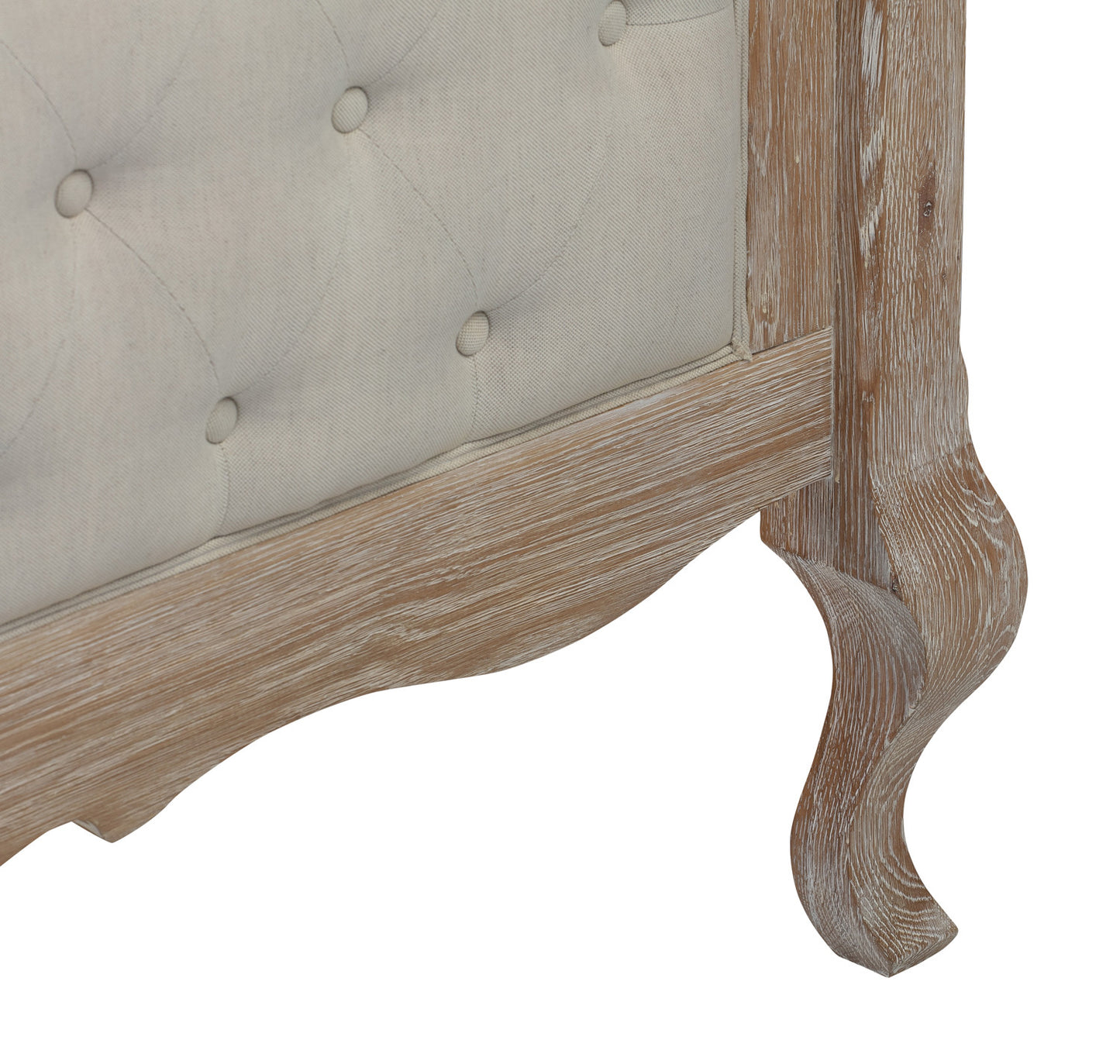 FABIAN King European Oak & Upholstered Bed