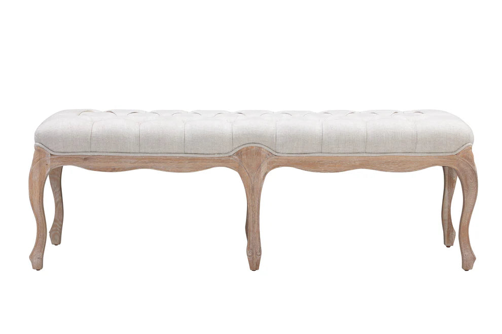 Mt Eden Upholstered Bench WHITE OAK