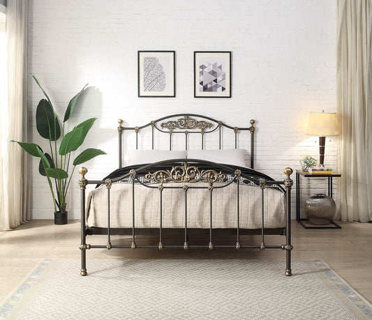 WENTWORTH Queen Size Cast and Wrought Iron Bed