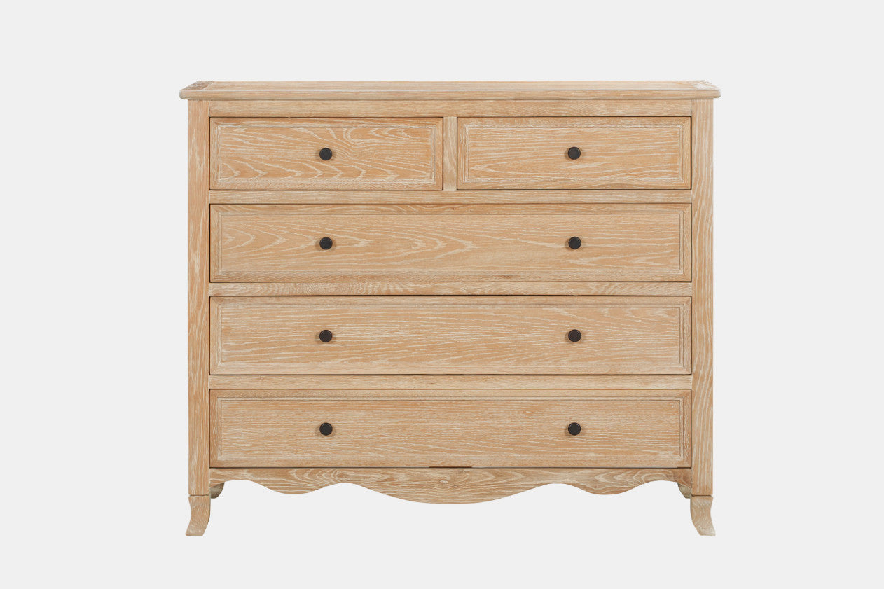 SIENA Tallboy 5 Drawers European Oak