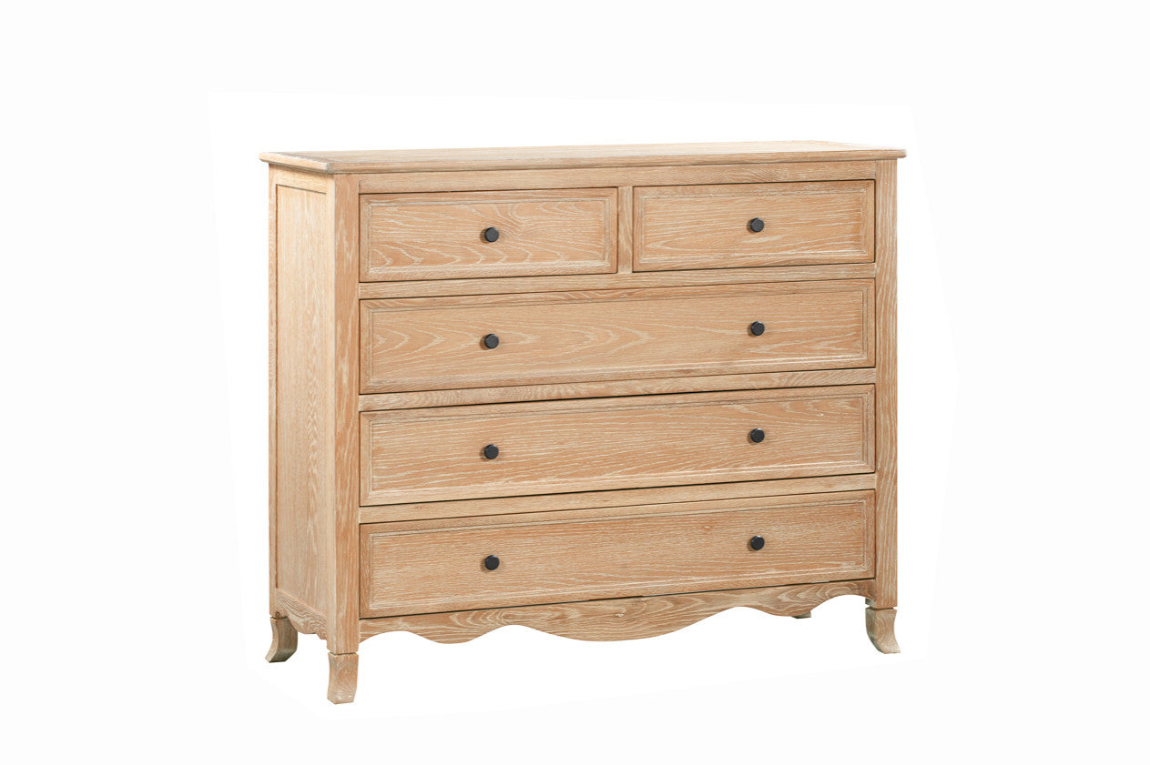 SIENA Tallboy 5 Drawers European Oak