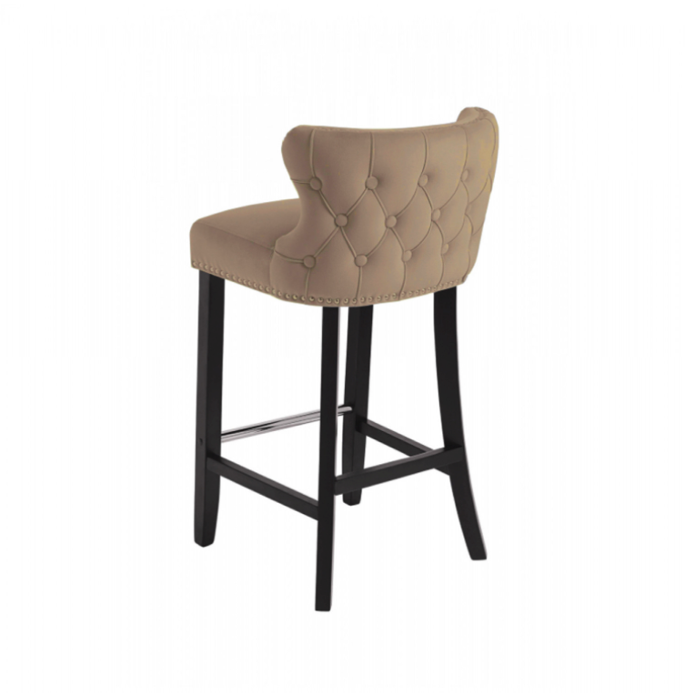 Taupe velvet bar stools deals
