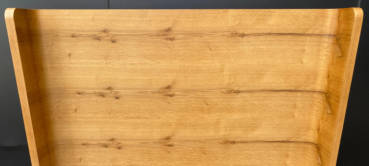 BOWER Curved Oak King Bed Natural Finish