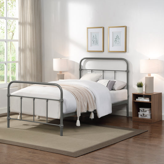 Wallace Single Bed - Grey Metal