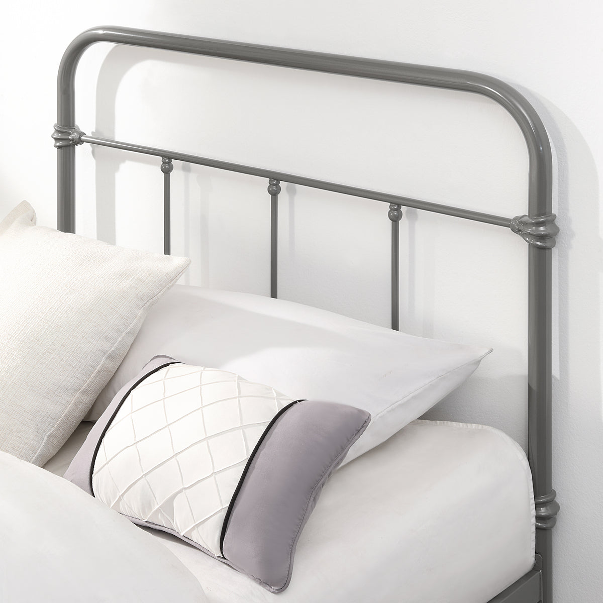 Wallace Single Bed - Grey Metal