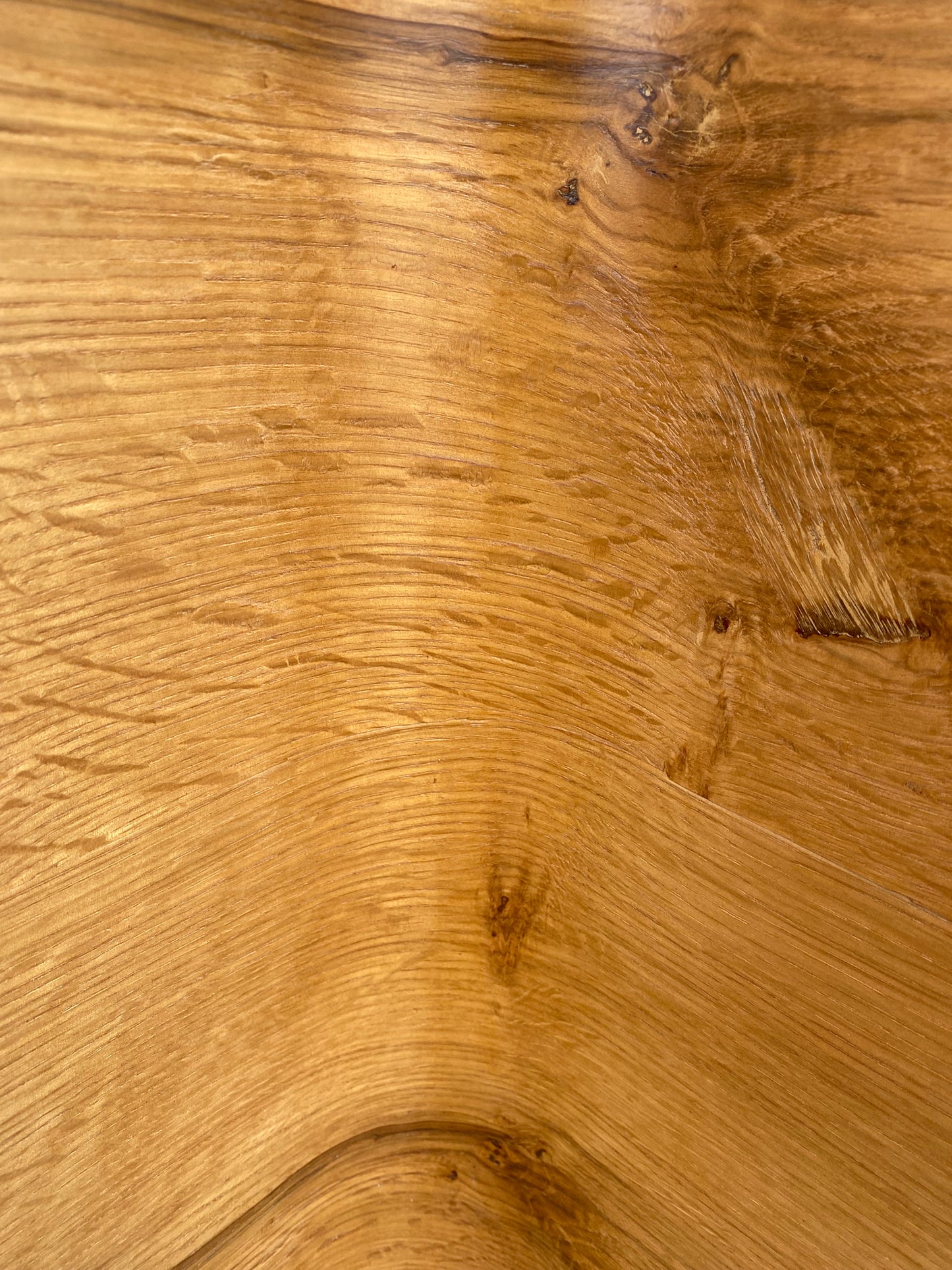 BOWER Curved Oak King Bed Natural Finish