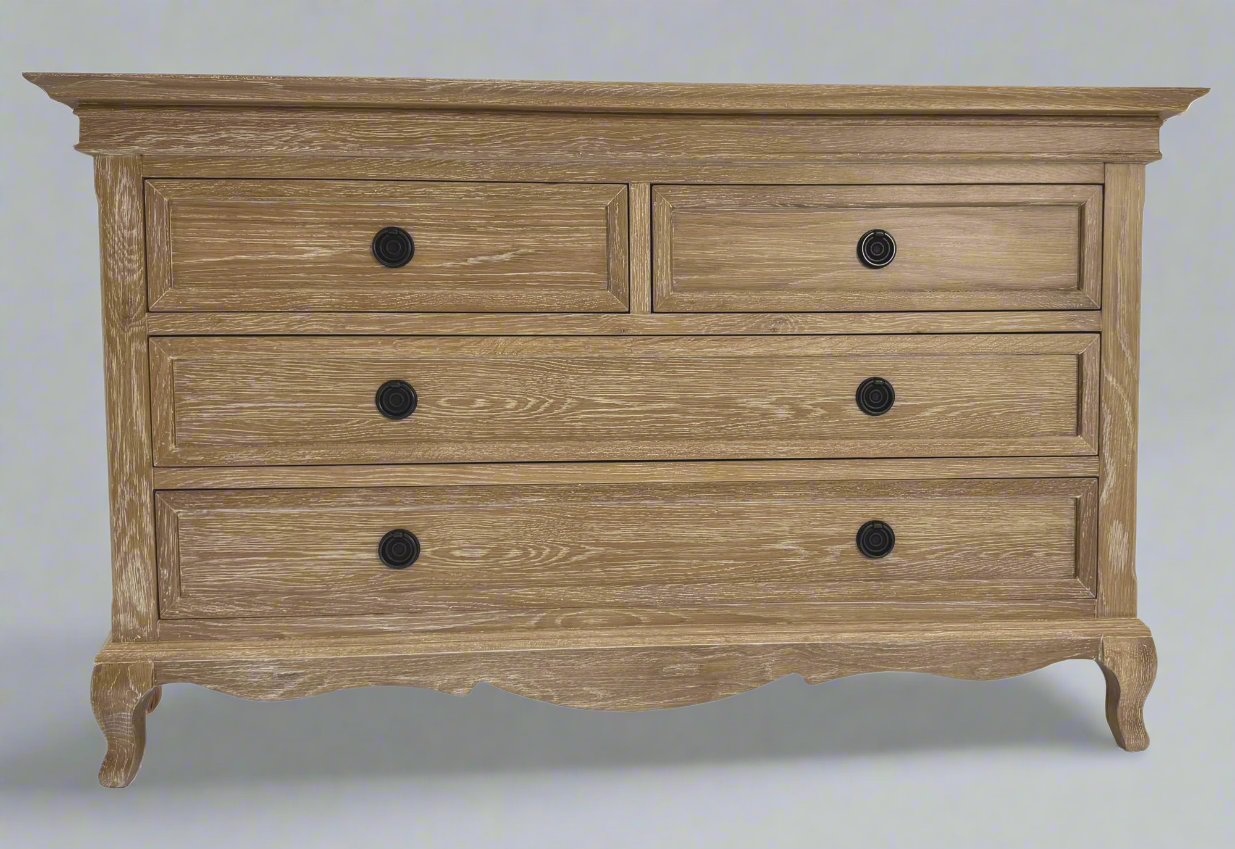 Fabian 4 Drawer Dressing Table European White Oak