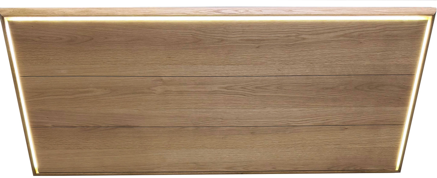 Melody Oak King Storage Bed with USB/C Charging & LED Headboard Light