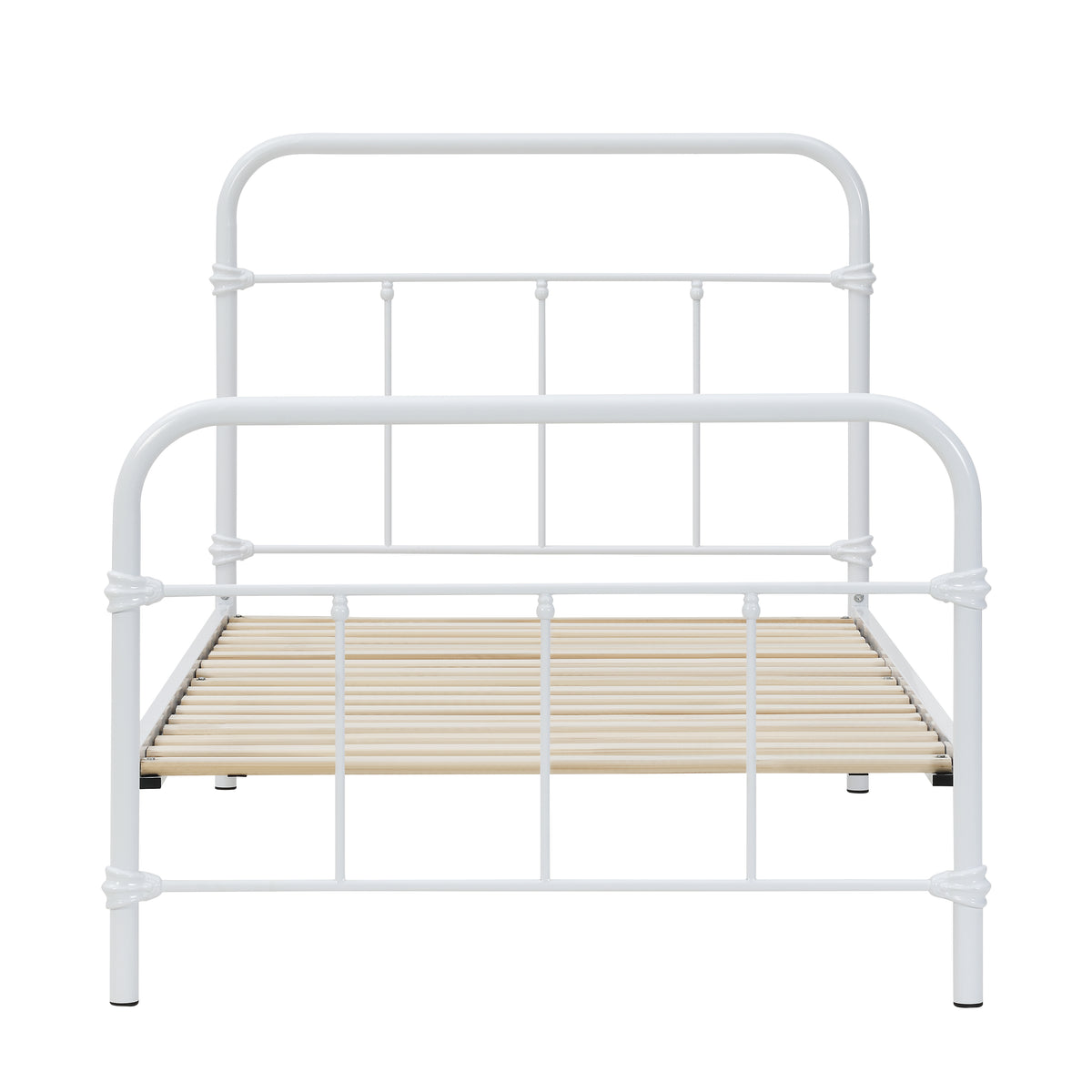Wallace Single Bed - White Metal