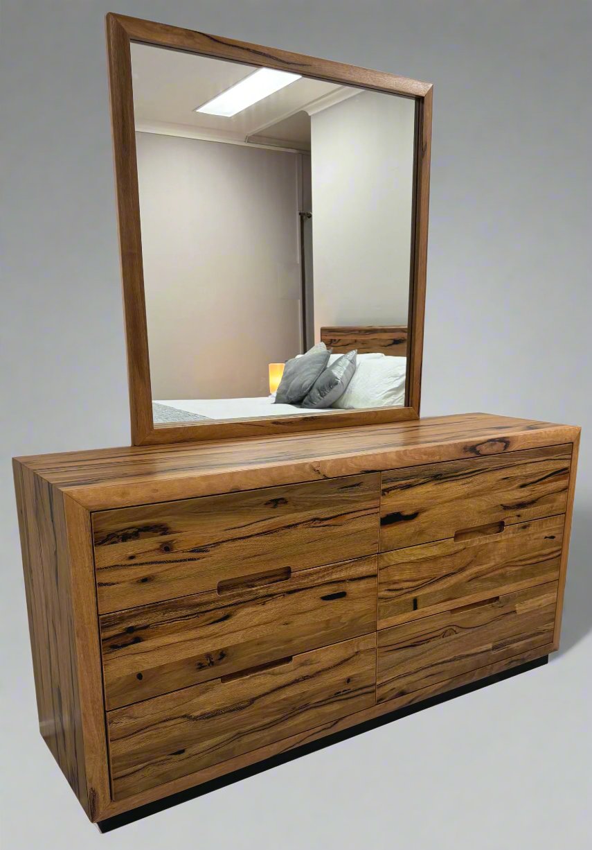 Kimberley Marri Timber 6 Drawer Dressing Table