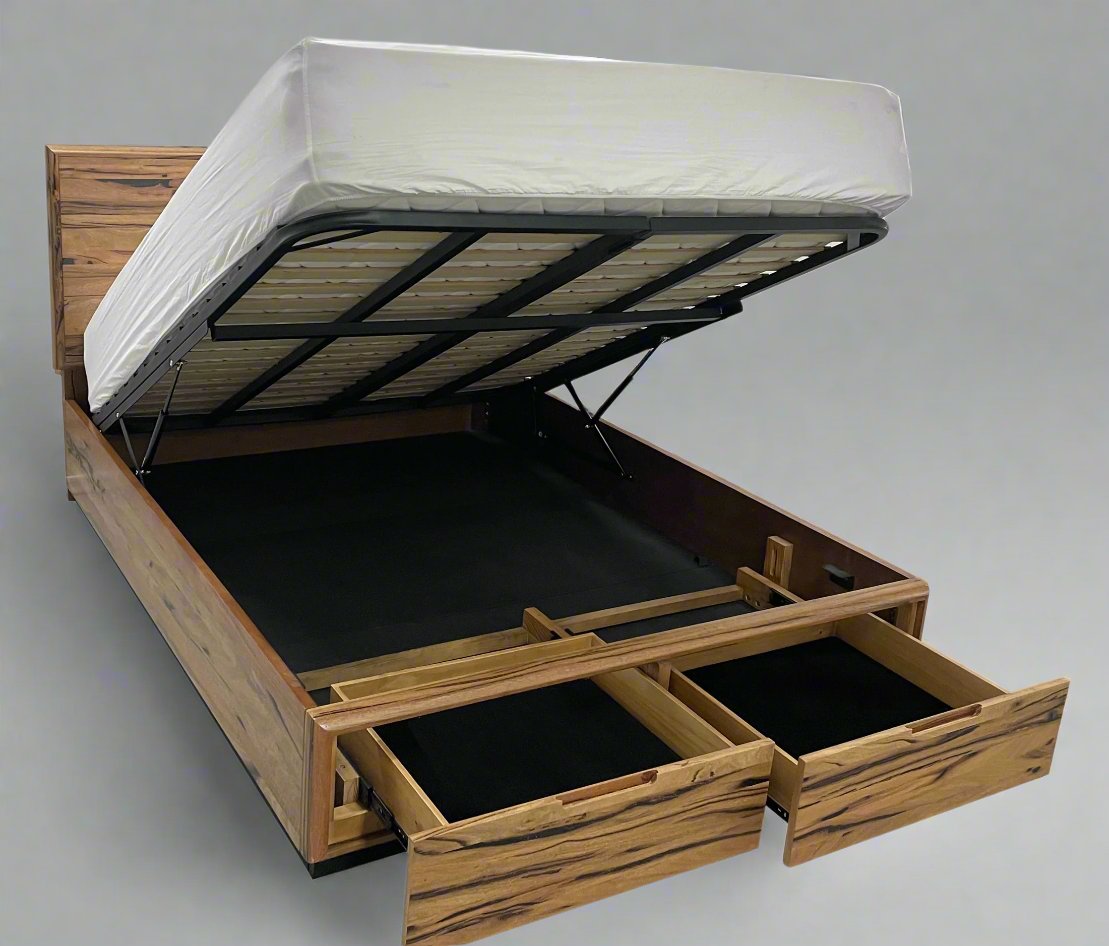 Kimberley King Storage Bed Marri Timber