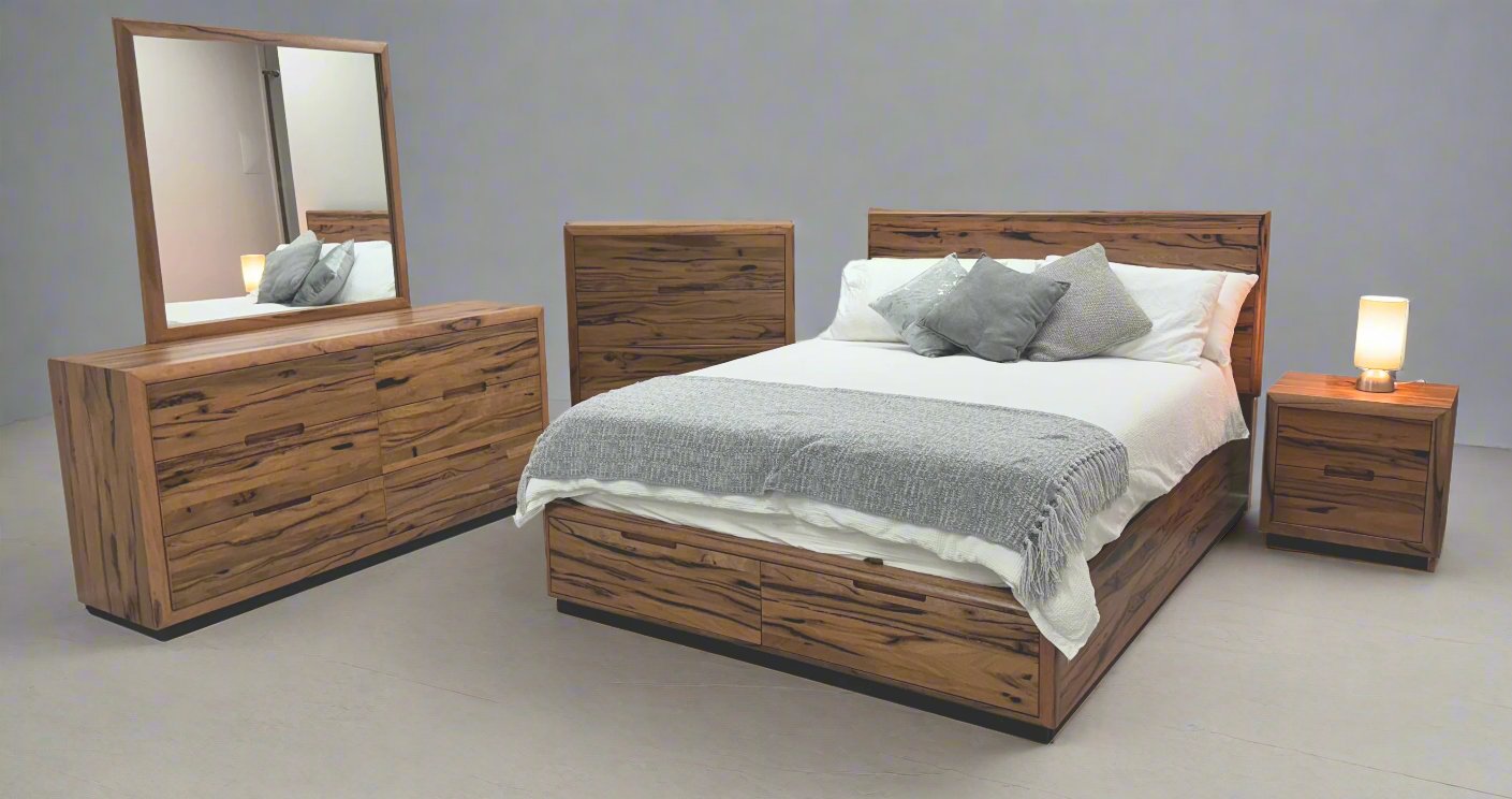 Kimberley King Storage Bed Marri Timber