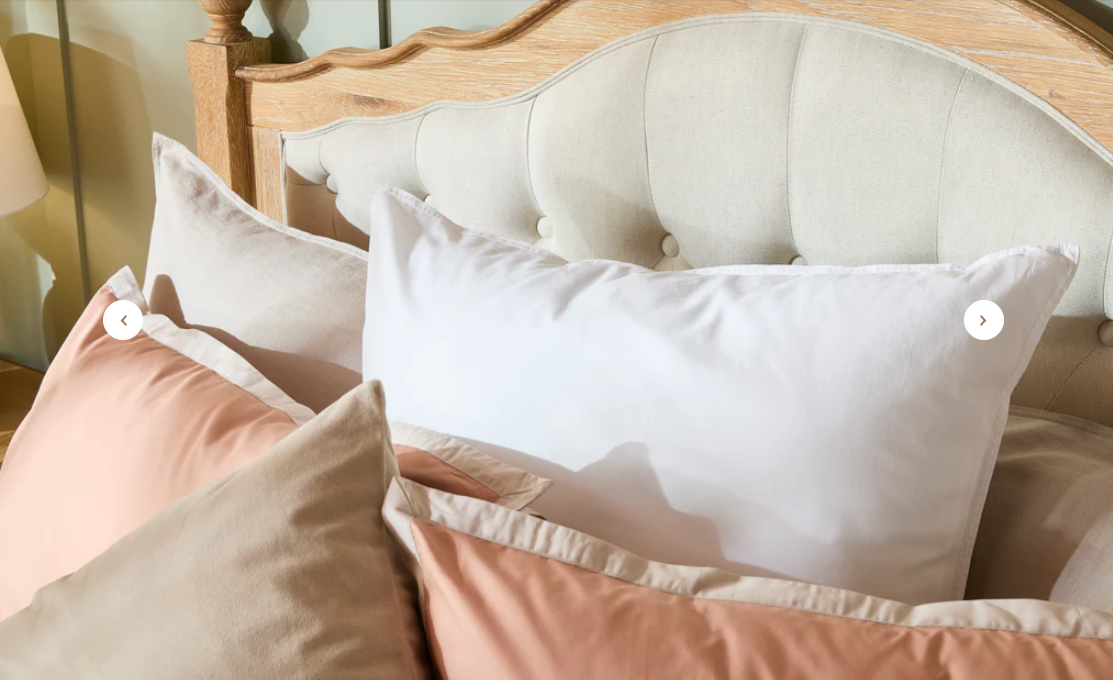 FABIAN King European Oak & Upholstered Bed