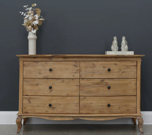 French Provincial Oak Dressing Table Weathered Provincial Finish