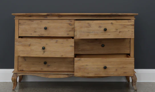 French Provincial Oak Dressing Table Weathered Provincial Finish