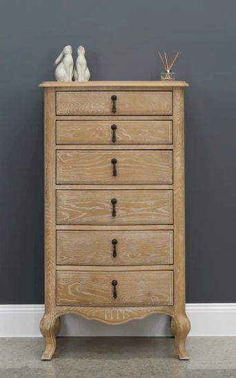 Mt Eden 6drw Narrow Chest - White Oak