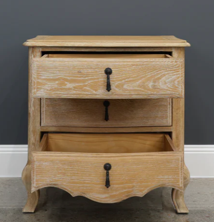 Mt Eden Bedside Table WHITE OAK