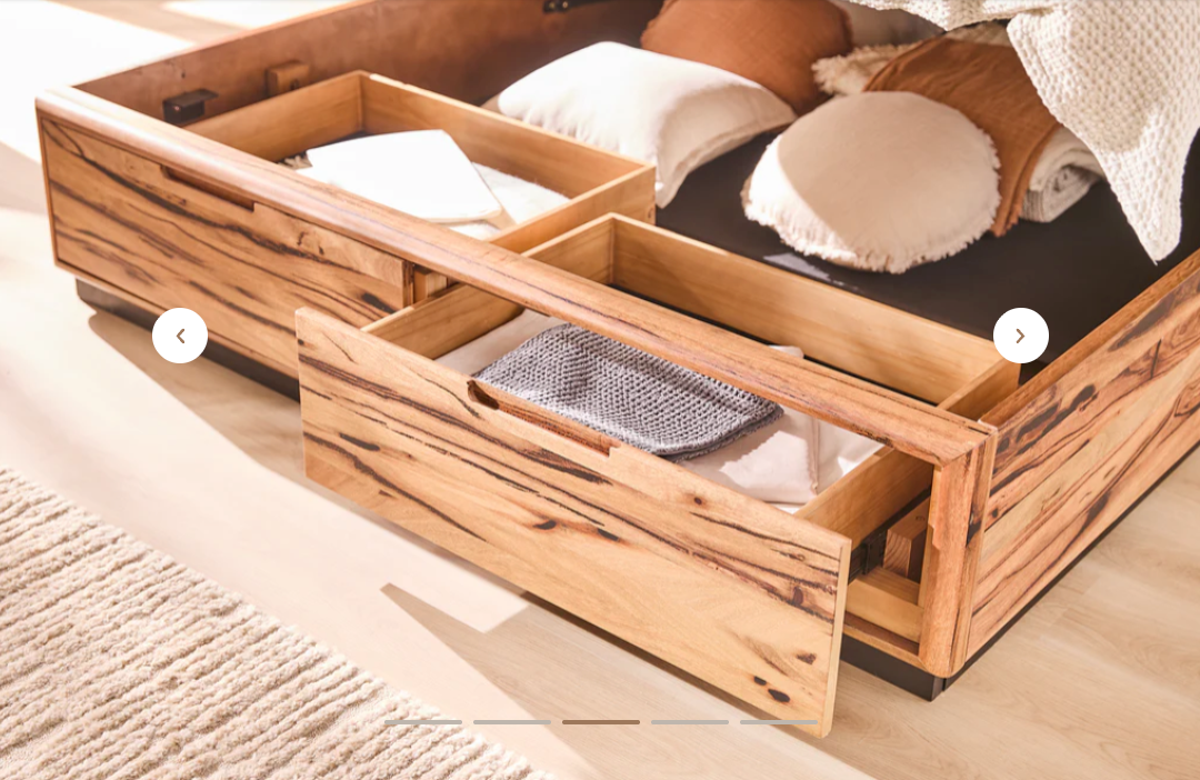 Kimberley King Storage Bed Marri Timber