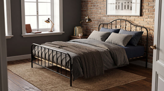 Shandwick Double Bed - Black Metal