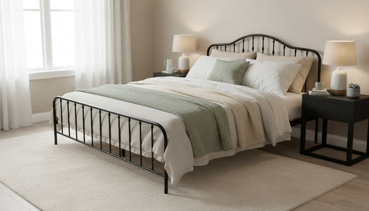 Shandwick Queen Bed - Black Metal
