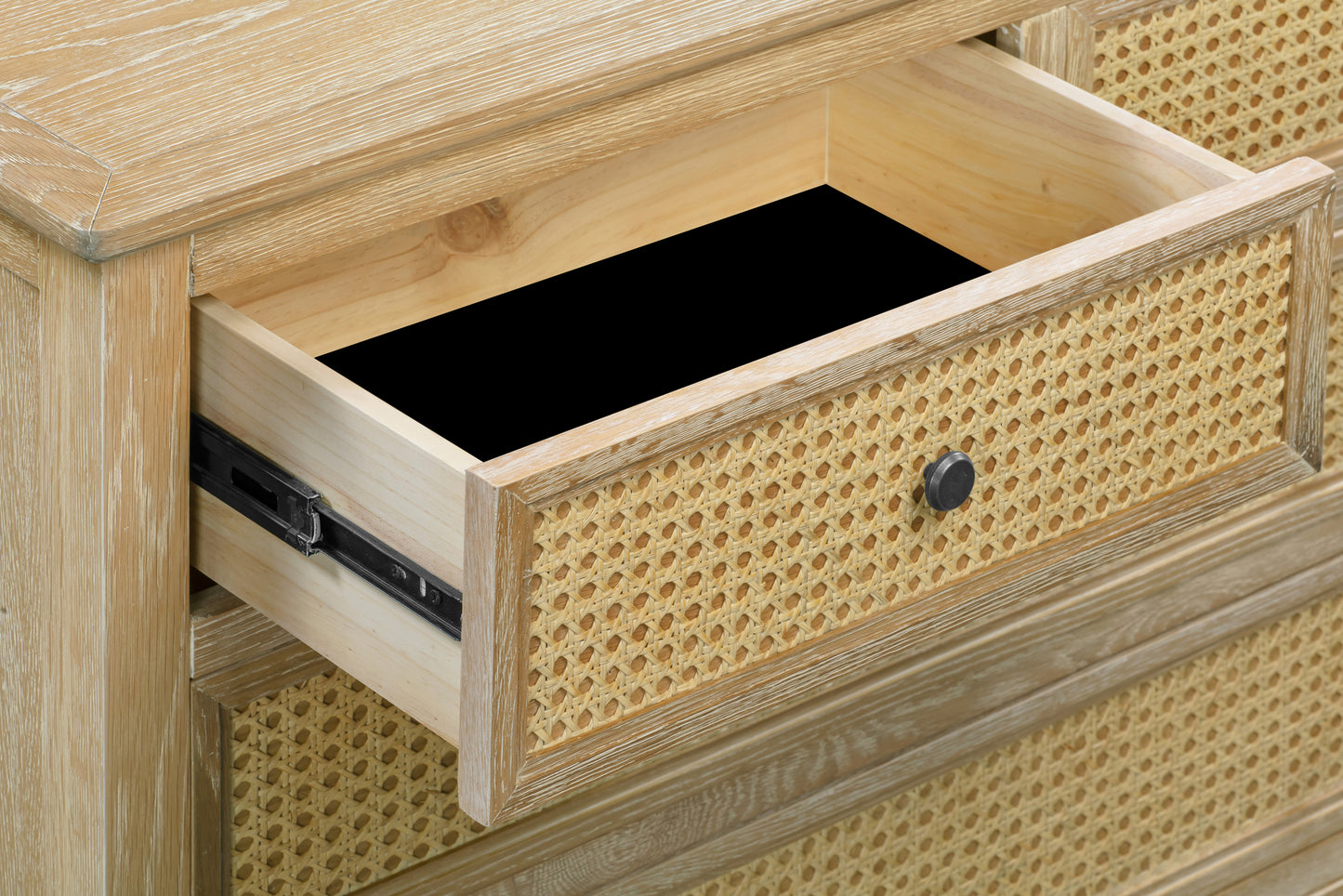 SIERRA Rattan Tallboy European Oak and Rattan Finish