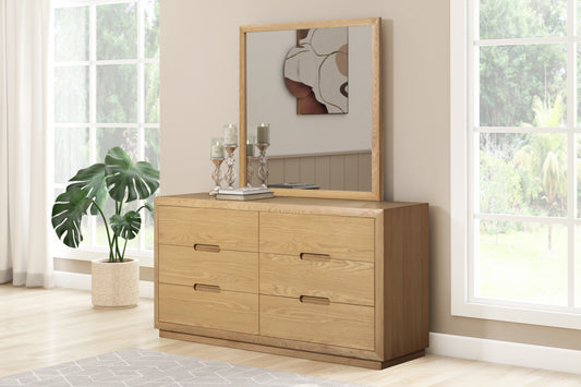 Melody Oak 6 Drawer Dressing Table