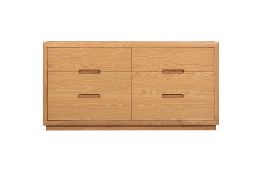 Melody Oak 6 Drawer Dressing Table