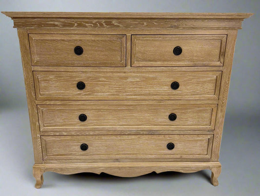 Fabian 5 Drawer Tallboy European White Oak