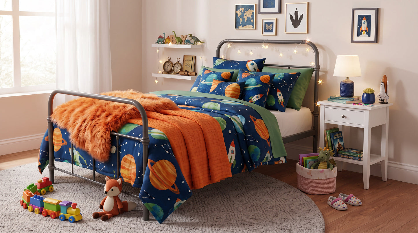 Wallace Single Bed - Grey Metal