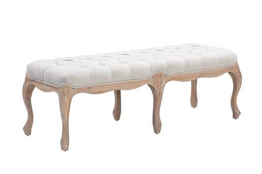Mt Eden Upholstered Bench WHITE OAK