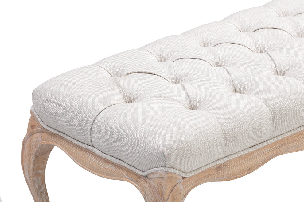 MONTEREY Upholstered Bench WHITE OAK
