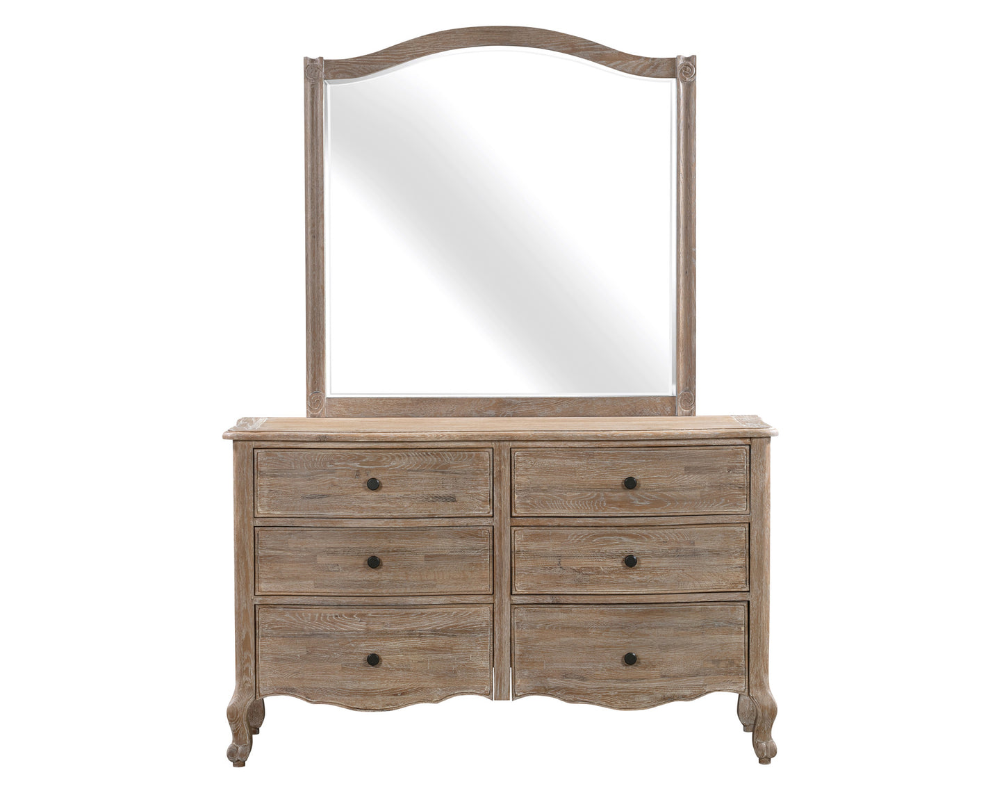 Annecy Dressing Table Mirror Oak Weathered Finish