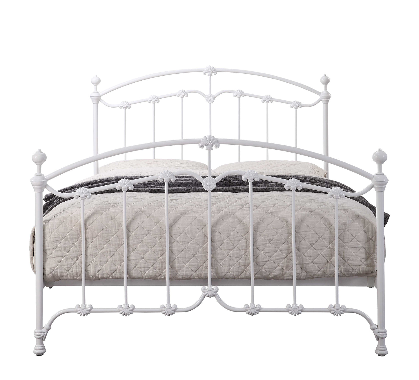KATRINA WHITE KING Size Cast and Wrought Iron Bed