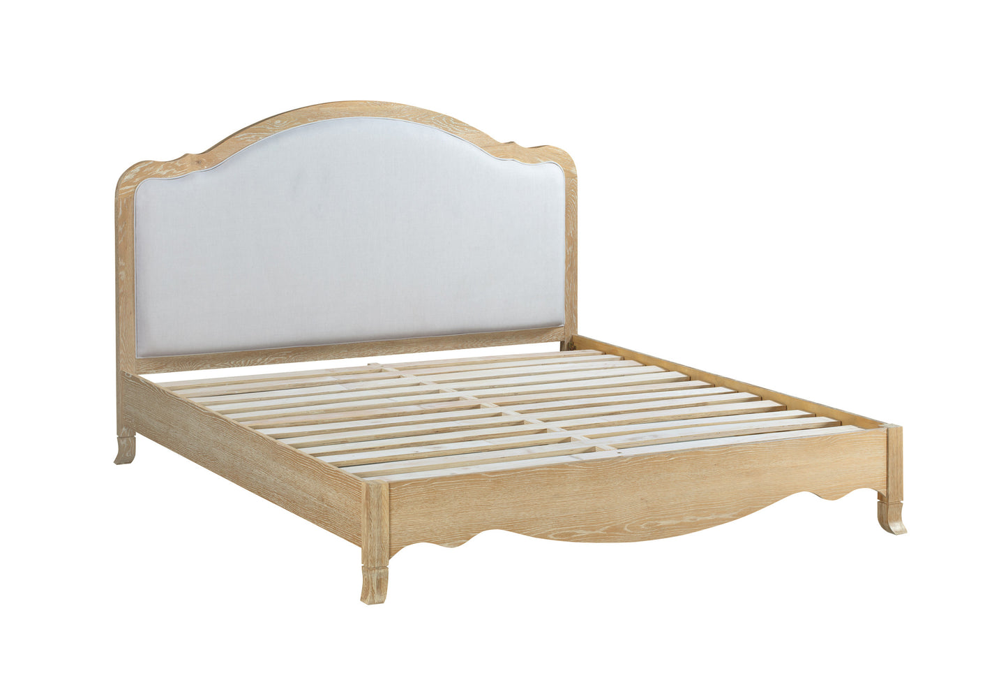 SIENA King European Oak & Upholstered Bed