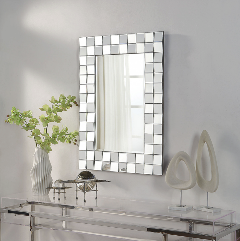 VALERIA Wall Mirror Rectangular shape with angled mirror decorative edges
